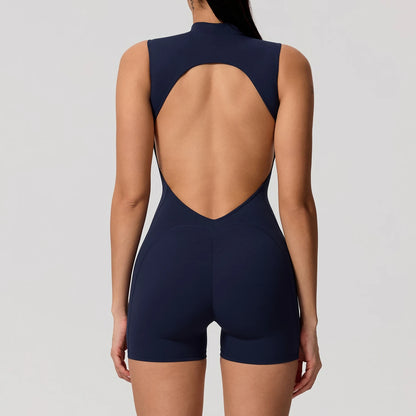 Apex Ritual – Sleeveless Yoga Bodysuit Women – High Stretch Push Up Fitness Jumpsuit