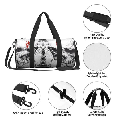 Apex Ritual – Skull Print Sports Gym Bag – Large Capacity Streetwear Training & Travel Bag