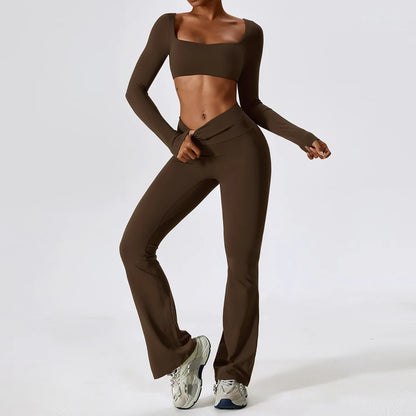 Apex Ritual – Yoga Set 2PCS Seamless Women Sportswear – Gym Legging Fitness Bra Crop Top