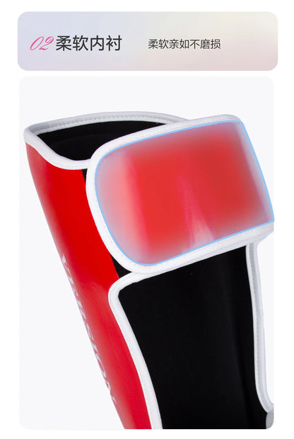 Apex Ritual – PU Leather Boxing Shin Guards – MMA & Muay Thai Ankle Protector Shin Pads