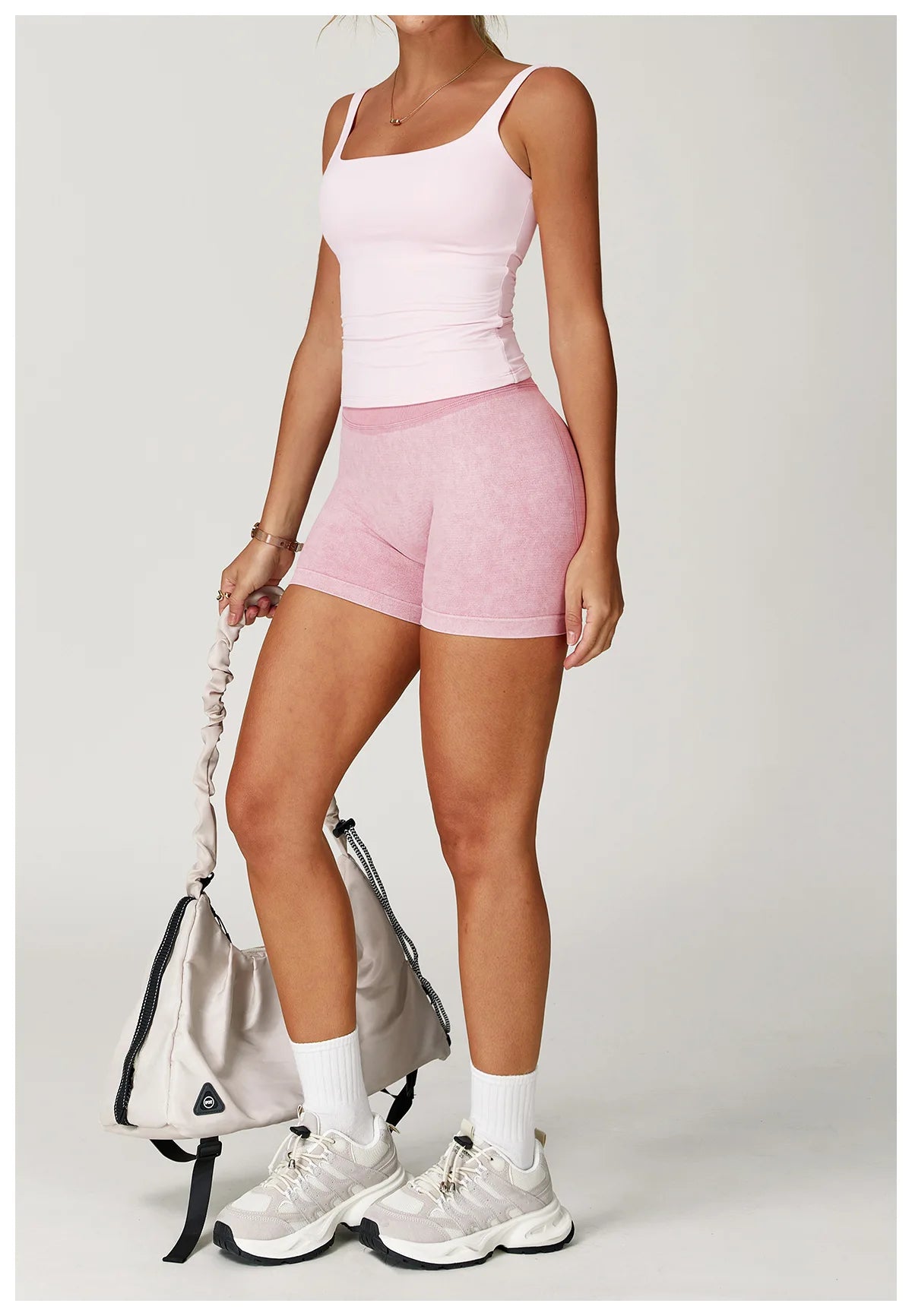 Apex Ritual – Women's High-Waist Yoga Shorts – Sand-Washed Squat-Proof Training Shorts