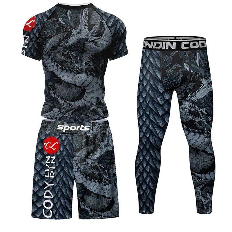 Apex Ritual Jiu-Jitsu Compression Set – Rashguard & MMA Fight Shorts