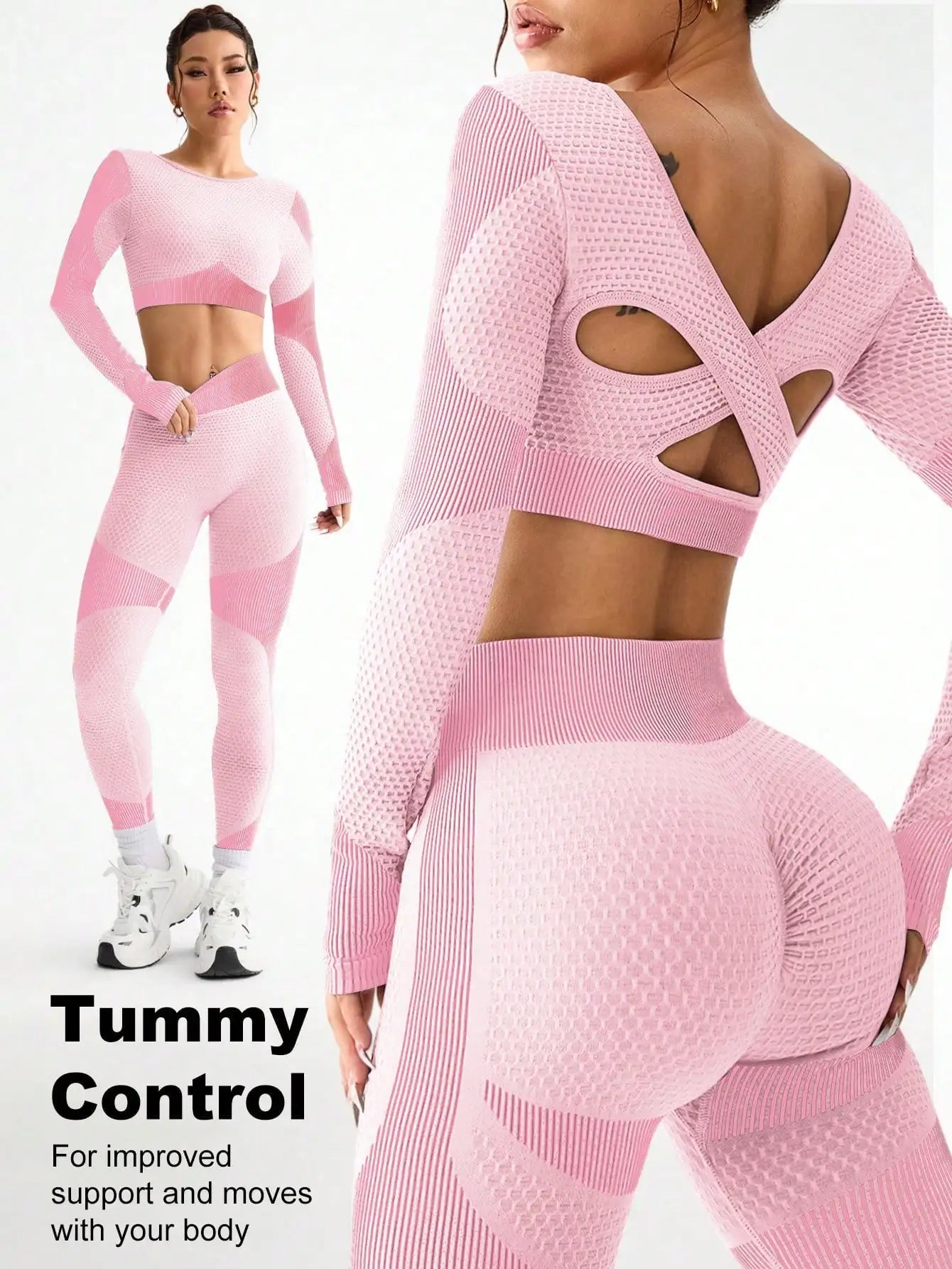 Apex Ritual – Women's 2-Piece Seamless Yoga Set – Bra & Leggings