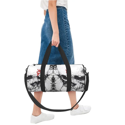 Apex Ritual – Skull Print Sports Gym Bag – Large Capacity Streetwear Training & Travel Bag
