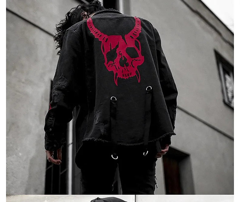 Apex Ritual – Gym Mens Denim Jacket – Fashion Motorcycle Jeans Jacket Casual Sports Fitness Coat