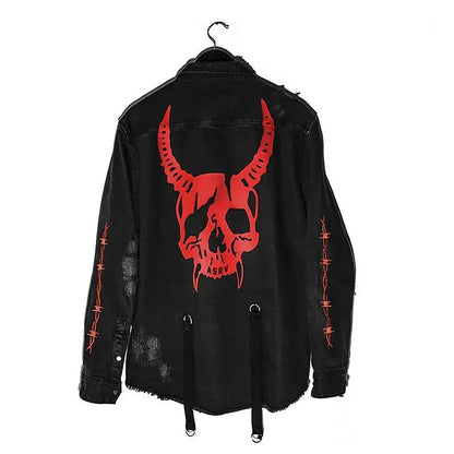 Apex Ritual – Gym Mens Denim Jacket – Fashion Motorcycle Jeans Jacket Casual Sports Fitness Coat