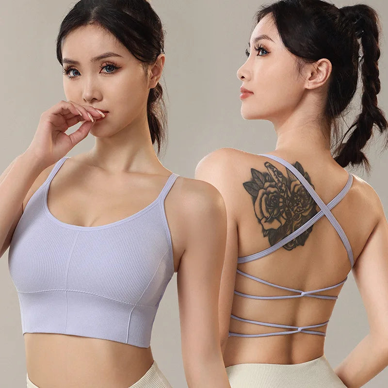 Apex Ritual – Women's Crossback Sports Bra – Removable Pads, Breathable Training Bra