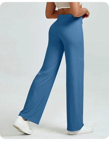 Apex Ritual – Women's High-Waist Straight-Leg Yoga Pants – Relaxed Fit Training Trousers