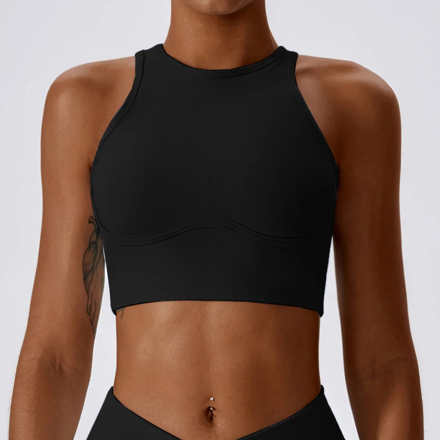 APEX RITUAL Women's High-Impact Sports Bra – Seamless Shockproof Support