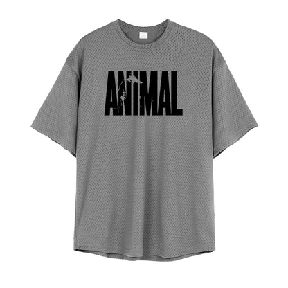 Apex Ritual – Men's Oversized Mesh Gym T-Shirt – Quick-Dry Training & Running Tee