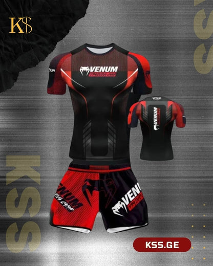 Apex Ritual – Men's Martial Arts & Boxing Casual Set – Short-Sleeve Shorts Set