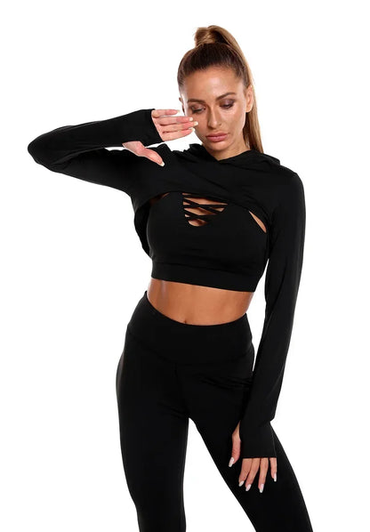 Apex Ritual – Women's 3-Piece Activewear Set – Hoodie, Bra & Leggings
