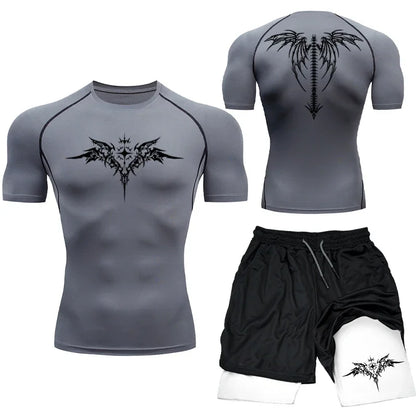 Apex Ritual MMA Compression Set – Quick-Dry Rashguard & Shorts for Combat Training