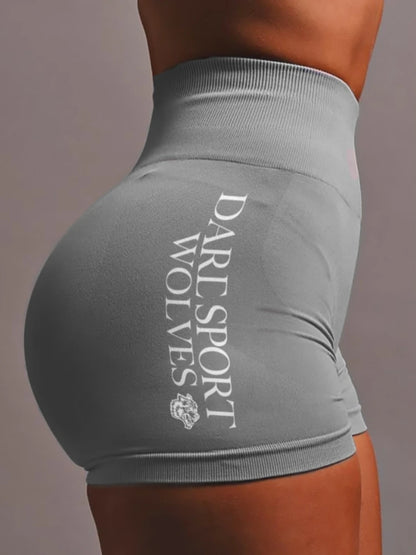 Apex Ritual – Women's High-Waist Peach Shorts – Seamless Knitted Fitness Yoga Pants
