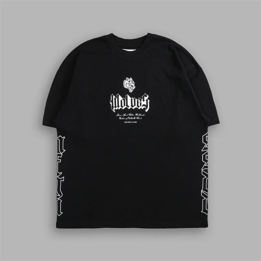 Apex Ritual – EINHERJAR Side By Side Oversized Tee – Y2K Gothic Hip Hop Couple T-Shirt