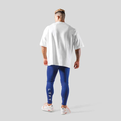 Apex Ritual – Oversized Men's Letter Print Sports Tee – Training Streetwear T-Shirt