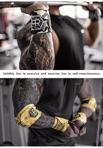 Apex Ritual – Camouflage Weightlifting Wrist Strap – Gym Fitness Wrist Wraps Band Strength Training (1 Pair)