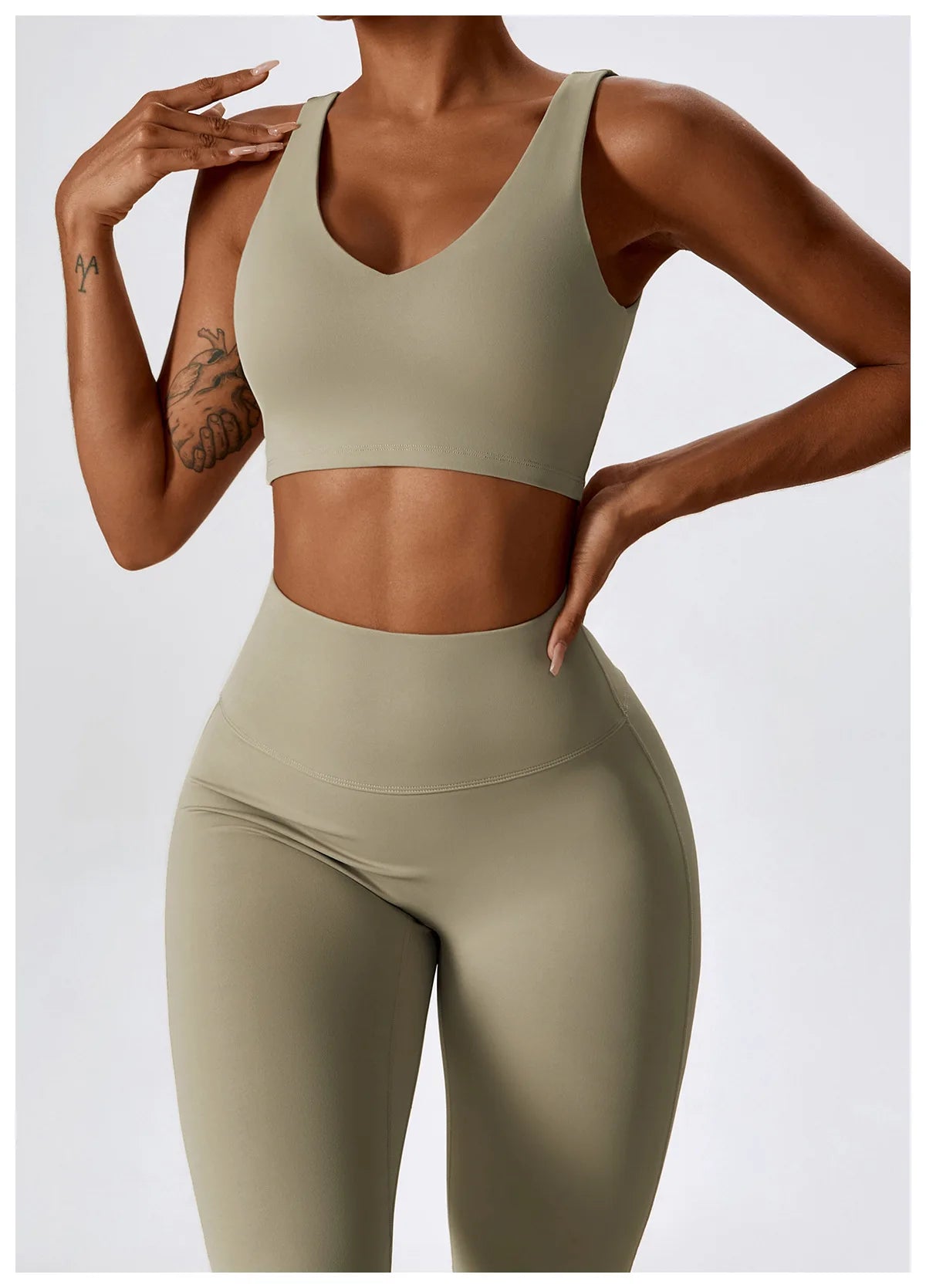 Apex Ritual – Yoga Set 2PCS Seamless Women Sportswear – Gym Legging Fitness Bra Crop Top