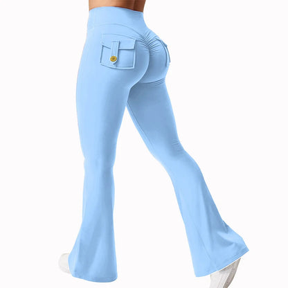 Apex Ritual – Women's High-Waist Flare Leggings – Pocket Quick-Dry Training Pants