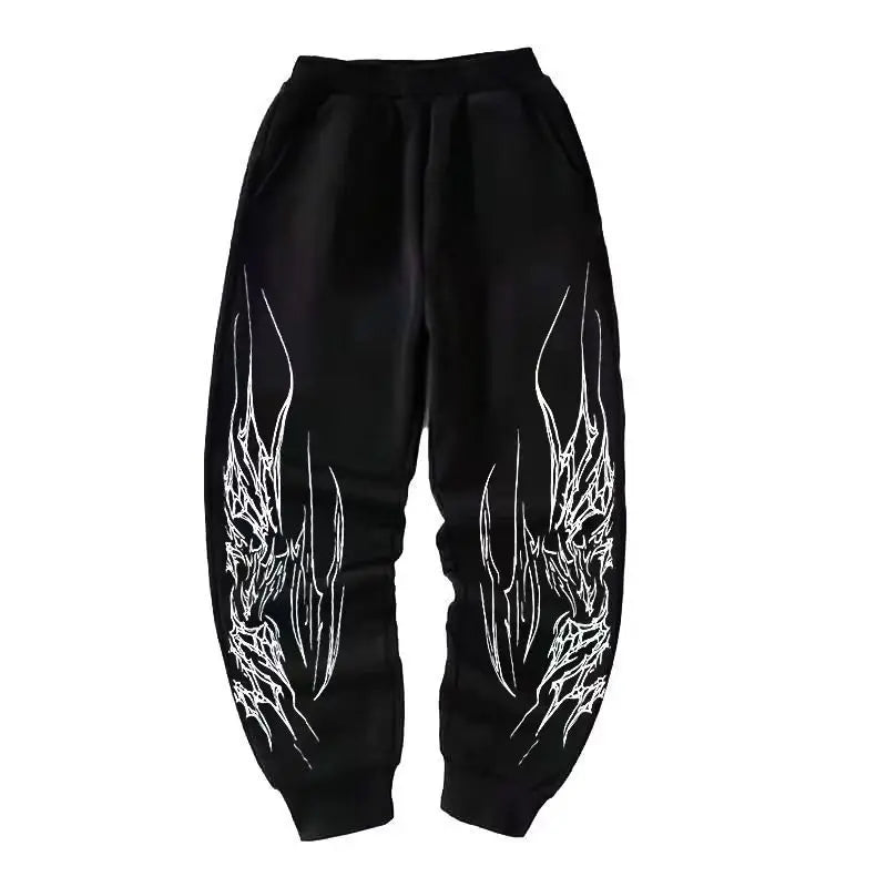Apex Ritual – Men's Dark Print Casual Jogger Pants – Street Hip Hop Elastic Waist Training Trousers