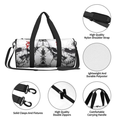 Apex Ritual – Skull Print Sports Gym Bag – Large Capacity Streetwear Training & Travel Bag