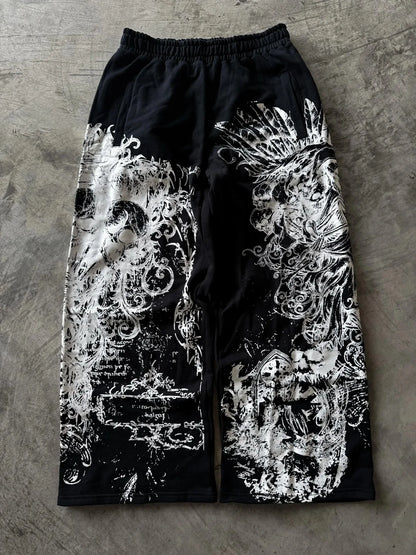 Apex Ritual Y2K Streetwear Joggers – Loose-Fit Wide-Leg Training Pants