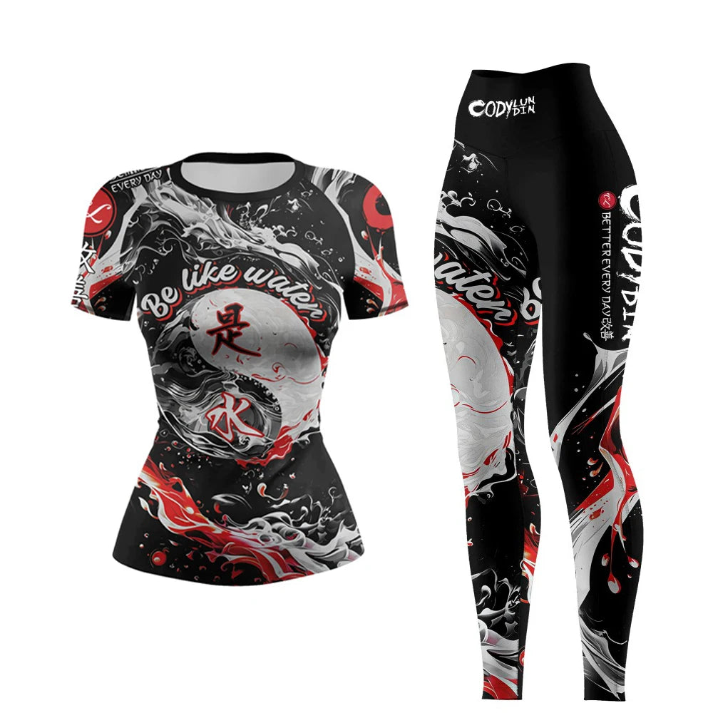 Apex Ritual – Women's Mock Neck MMA Compression Rash Guard – 4-Way Stretch BJJ & Boxing Rashguard
