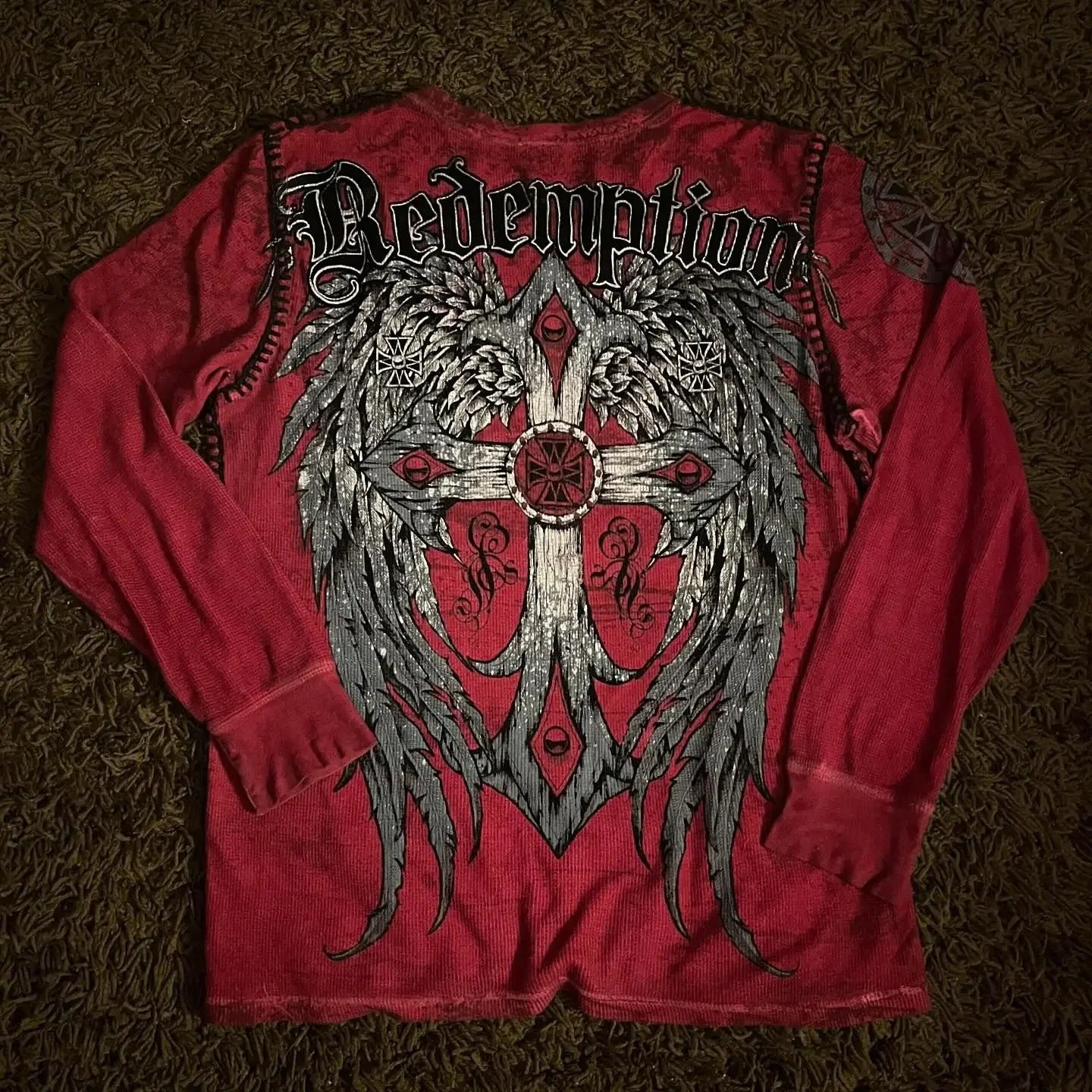 Apex Ritual – Y2K Hip Hop Oversized Long Sleeve T-Shirt – Gothic Round Neck Streetwear Top