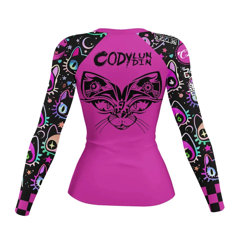 Apex Ritual – Women's MMA Rash Guard Set (4pcs) – Jiu-Jitsu Compression Sportswear with Shorts & Pants