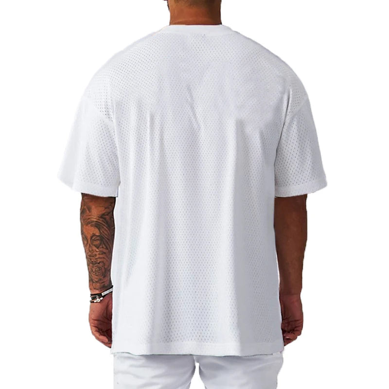 Apex Ritual – Men's Oversized Mesh Gym T-Shirt – Quick-Dry Training & Running Tee