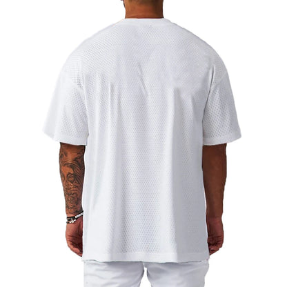 Apex Ritual – Men's Oversized Mesh Gym T-Shirt – Quick-Dry Training & Running Tee