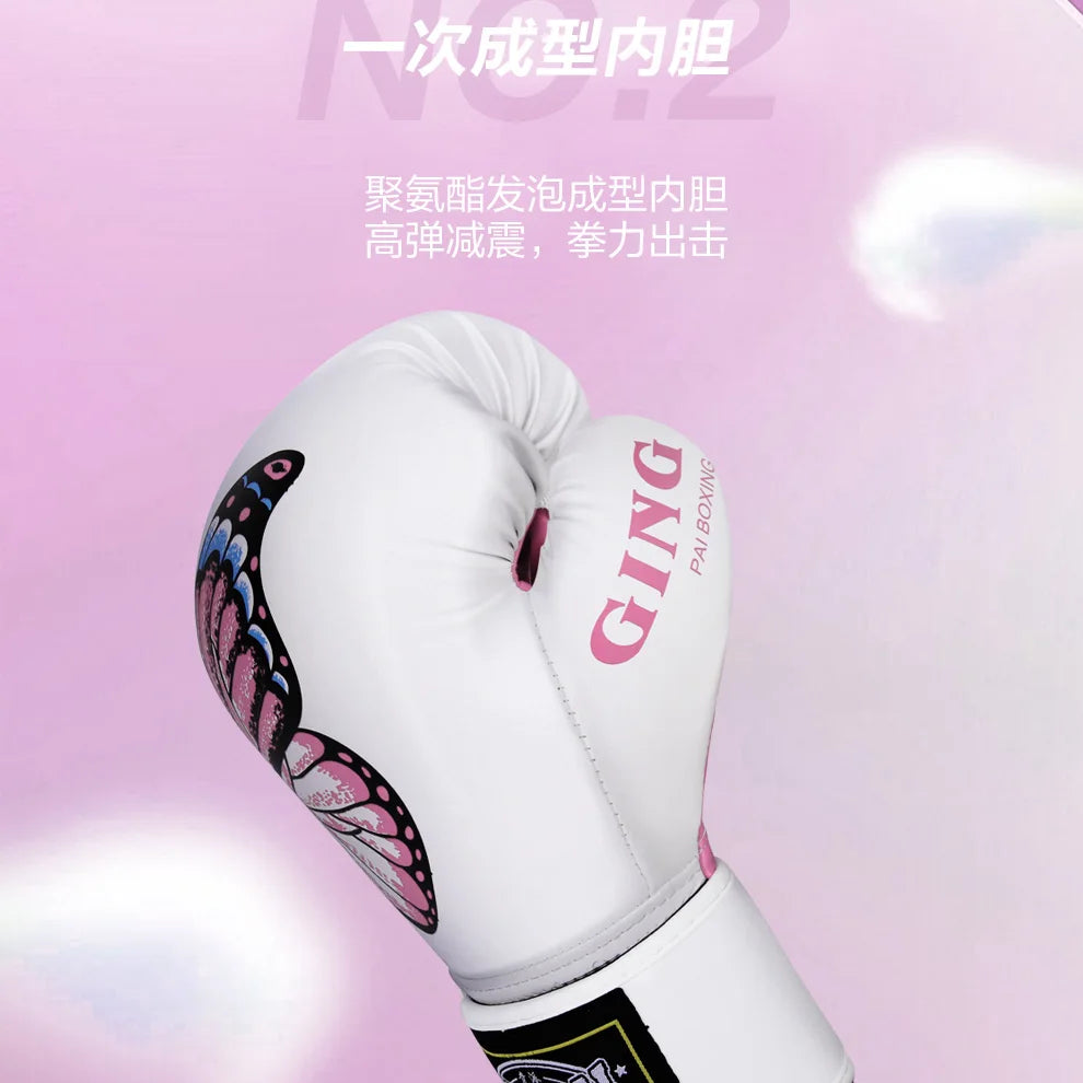 Apex Ritual – Women's 6-12oz Pink Butterfly Boxing Gloves – Muay Thai, MMA & Kickboxing Training