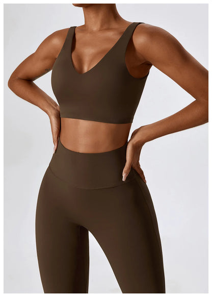 Apex Ritual – Yoga Set 2PCS Seamless Women Sportswear – Gym Legging Fitness Bra Crop Top
