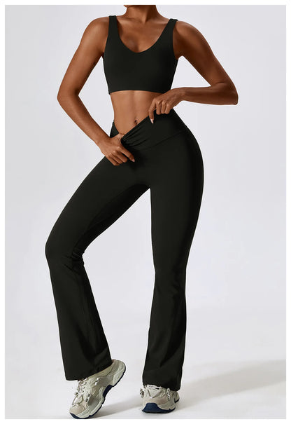 Apex Ritual – Yoga Set 2PCS Seamless Women Sportswear – Gym Legging Fitness Bra Crop Top