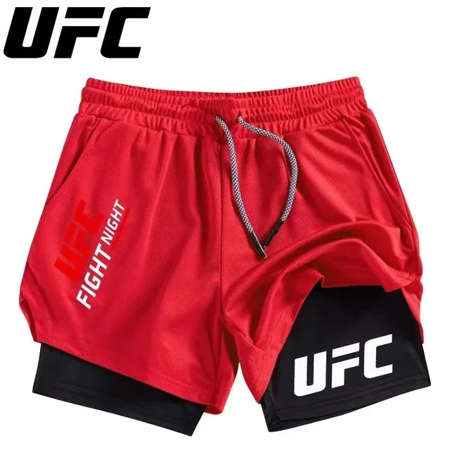 Apex Ritual – Men's 2-in-1 Fitness Running Shorts – Compression Lining with Phone Bag & Towel Ring
