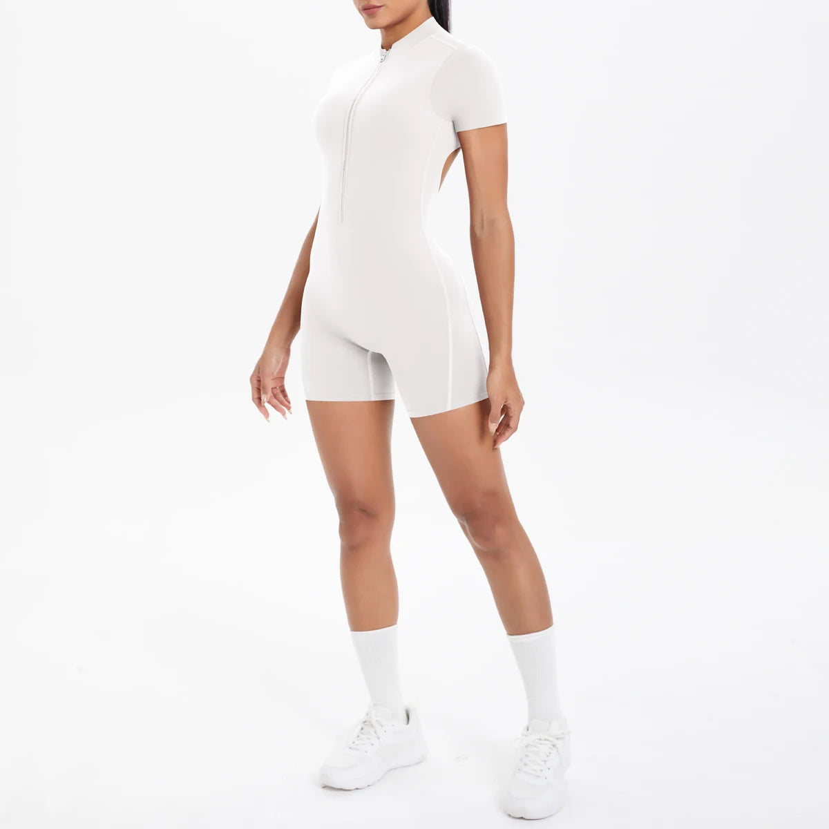 Apex Ritual – Women's One-Piece Training Jumpsuit – Zip-Front Workout Bodysuit