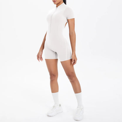 Apex Ritual – Women's One-Piece Training Jumpsuit – Zip-Front Workout Bodysuit