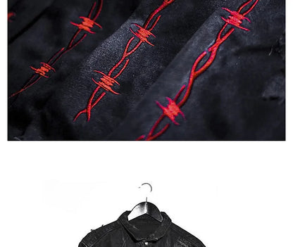 Apex Ritual – Gym Mens Denim Jacket – Fashion Motorcycle Jeans Jacket Casual Sports Fitness Coat