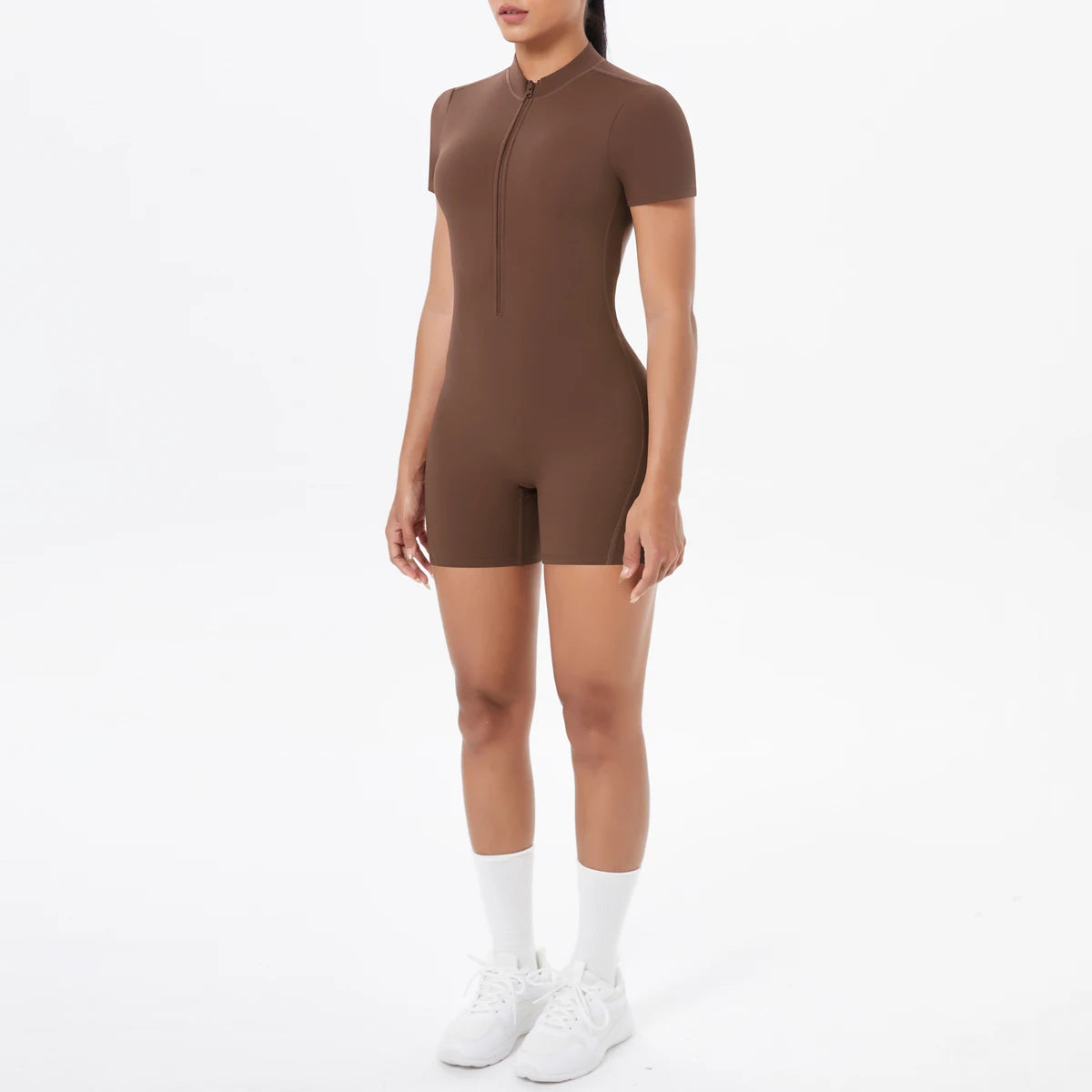 Apex Ritual – Women's One-Piece Training Jumpsuit – Zip-Front Workout Bodysuit