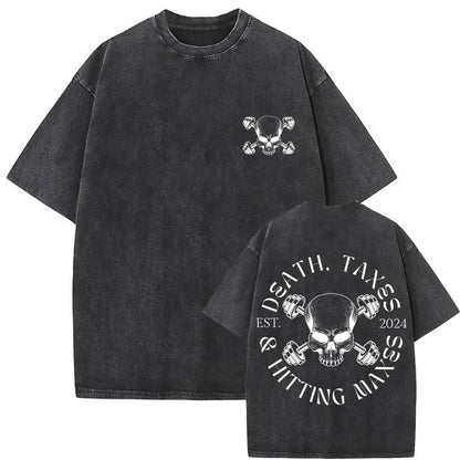 Apex Ritual – Anti Social Lifting Club Skeleton Gym Pump Cover T-Shirt – Funny Vintage Bodybuilding Tee