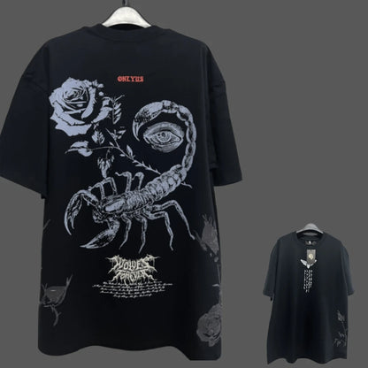 Apex Ritual – Anime Print Men's Crewneck T-Shirt – Loose Casual Fitness Training Cotton Tee
