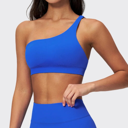 Apex Ritual – Seamless Sport Bra Women – Breathable Shockproof Oblique Shoulder Yoga Bra Sportswear