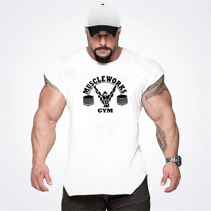 Apex Ritual – Men's Cotton Stringer Tank Top – Sleeveless Bodybuilding Gym Vest