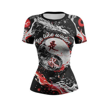 Apex Ritual – Women's Mock Neck MMA Compression Rash Guard – 4-Way Stretch BJJ & Boxing Rashguard