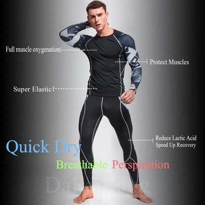 Apex Ritual – Men's Thermal Underwear Sets Compression Sport Suit – Quick Drying Long Johns