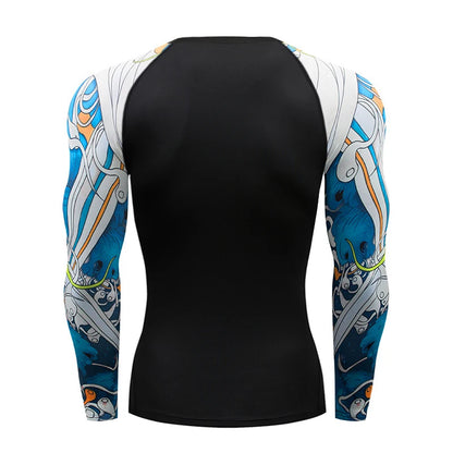 Apex Ritual – MMA Long Sleeve Rashguard – BJJ Muay Thai Compression Shirt Gym Boxing Jersey