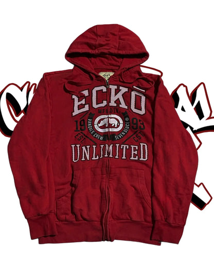 Apex Ritual – Vintage Y2K Skull Print Zip-Up Hoodie – Oversized Hip Hop Pullover Unisex