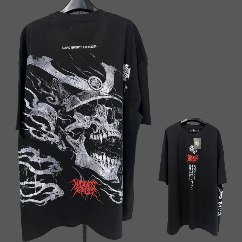 Apex Ritual – Anime Print Men's Crewneck T-Shirt – Loose Casual Fitness Training Cotton Tee