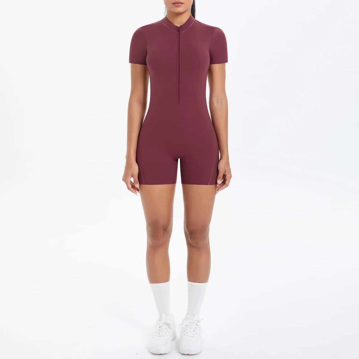 Apex Ritual – Women's One-Piece Training Jumpsuit – Zip-Front Workout Bodysuit