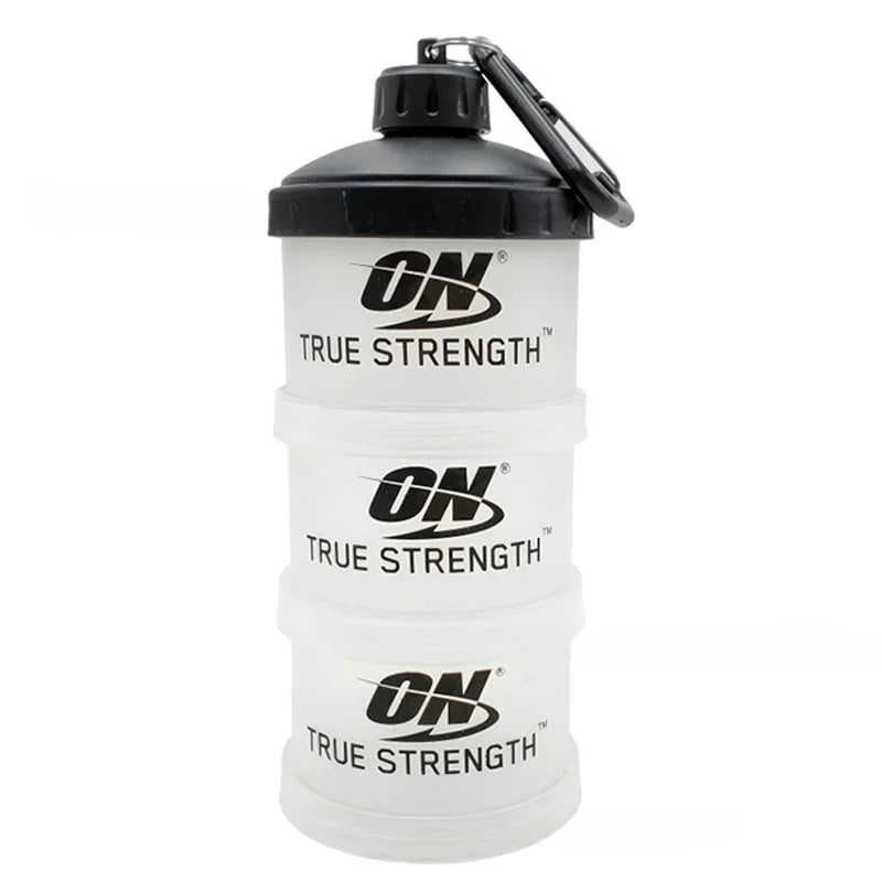 Apex Ritual – 3-Layer Portable Protein Powder Box – Fitness Supplement Funnel Container